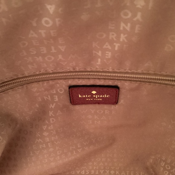 Kate Spade Arianna Larchmont Avenue Exotic Bucket Bag, Cinnabar, EUC - Picture 7 of 15